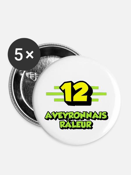 Beschwerde Aveyron - Buttons groß 56 mm (5er Pack) - Weiß