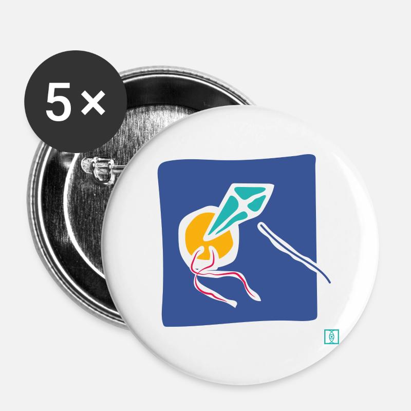 Kite - Buttons large 2.2''/56 mm (5-pack) - white