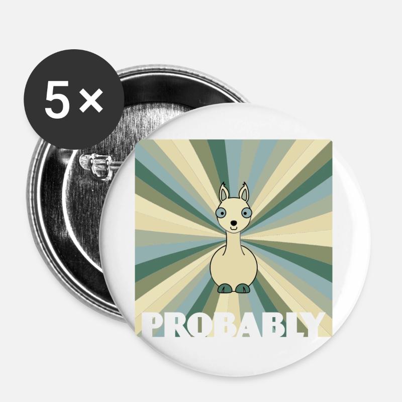 Alpaca - Buttons large 2.2''/56 mm (5-pack) - white