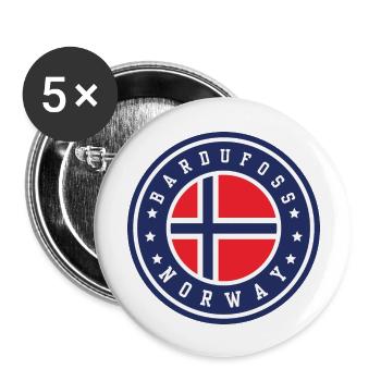 Bardufoss, Norvège - Lot de 5 grands badges (56 mm) - blanc - Devant