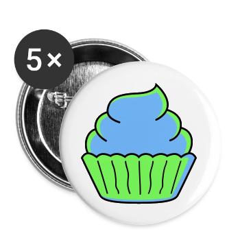 cupcake - Buttons groß 56 mm (5er Pack) - Weiß - Vorne