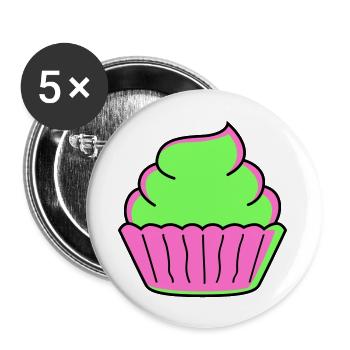 cupcake - Buttons groß 56 mm (5er Pack) - Weiß - Vorne