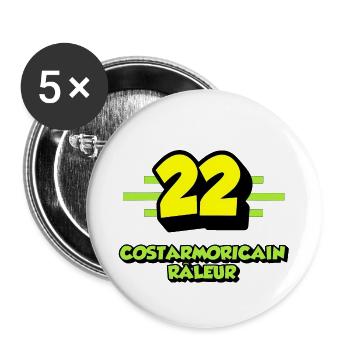 Costarmoricain râleur - Lot de 5 grands badges (56 mm) - blanc - Devant