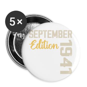 Septembre 1941 - 83e Anniversaire September 1941 - Lot de 5 grands badges (56 mm) - blanc - Devant