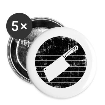 Cleaver Sketch - Buttons large 2.2''/56 mm (5-pack) - white - Front
