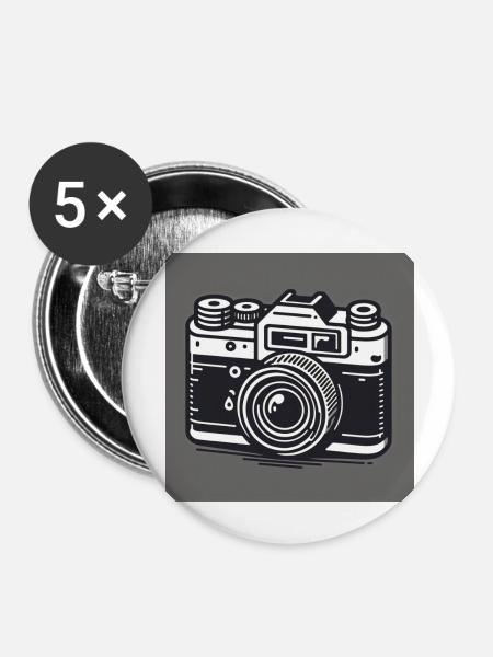 Classic Click - Buttons groß 56 mm (5er Pack) - Weiß