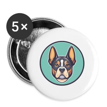 Braque Saint Germain Hunderasse Cartoon Kawaii Haustier - Buttons groß 56 mm (5er Pack) - Weiß - Vorne