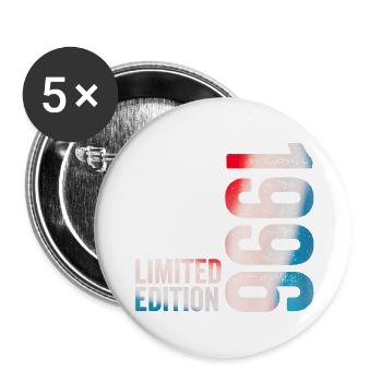 Cadeau d’anniversaire 1996 Édition limitée 1996 - Lot de 5 grands badges (56 mm) - blanc - Devant