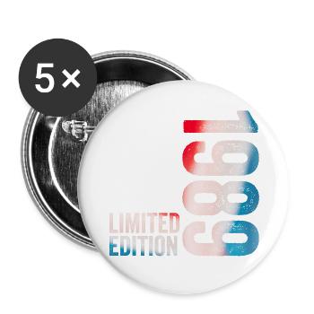 1989 Birthday Gift 1989 Limited Edition - Buttons large 2.2''/56 mm (5-pack) - white - Front