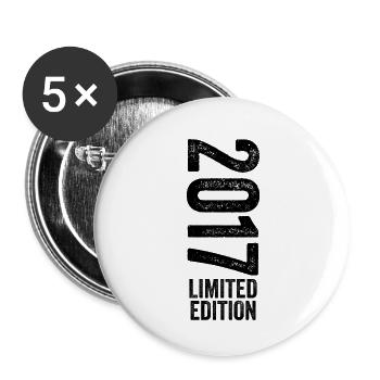 2017 Jubiläumsgeschenk 2017 Limited Edition 2017 - Buttons groß 56 mm (5er Pack) - Weiß - Vorne