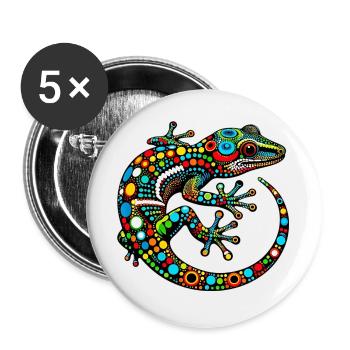 Gecko - Buttons large 2.2''/56 mm (5-pack) - white - Front