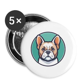 Grand Anglo Francais Blanc Et Orange Dog Breed Pet - Buttons large 2.2''/56 mm (5-pack) - white - Front