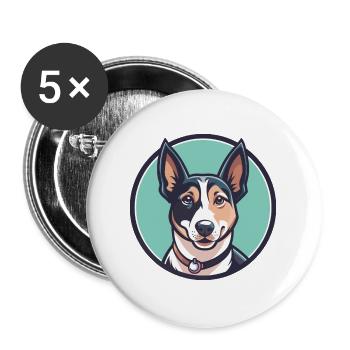 Hamiltonstovare Dog Breed Cartoon Kawaii Clipart - Buttons large 2.2''/56 mm (5-pack) - white - Front