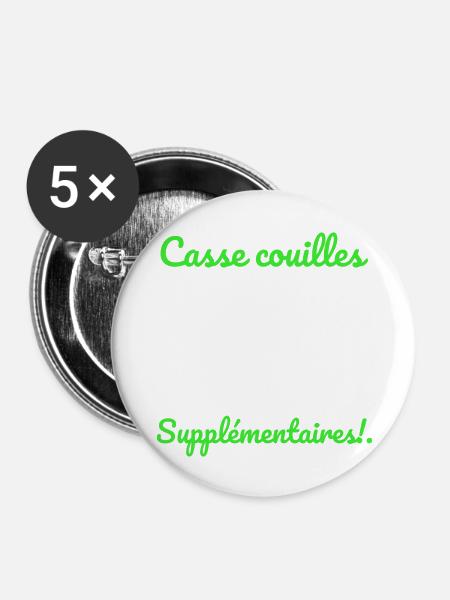Vollzeit-Draufgänger - Buttons groß 56 mm (5er Pack) - Weiß
