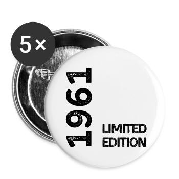 Limitierte Auflage von 1961 - Buttons groß 56 mm (5er Pack) - Weiß - Vorne