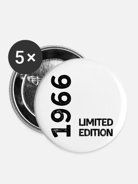 1966 Limitierte Auflage - Buttons groß 56 mm (5er Pack) - Weiß