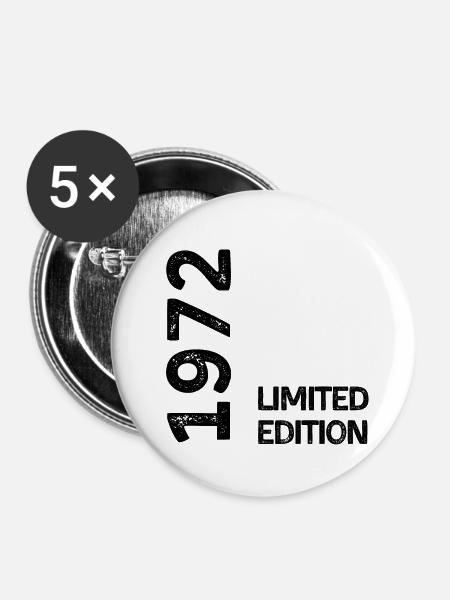 1972 Limitierte Auflage - Buttons groß 56 mm (5er Pack) - Weiß