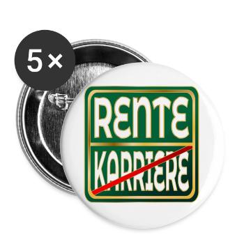 ABSCHIED KOLLEGEN RENTNER RUHESTAND - Buttons groß 56 mm (5er Pack) - Weiß - Vorne