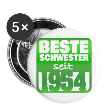 Soeur 1954 - Lot de 5 grands badges (56 mm) - blanc - Devant