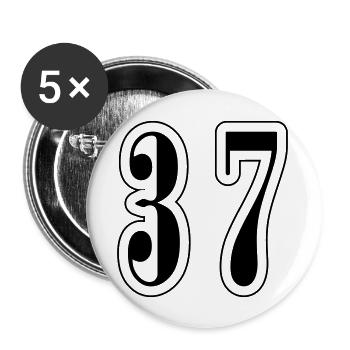 37 Number symbol - Buttons large 2.2''/56 mm (5-pack) - white - Front
