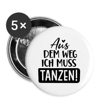 Party Weekend Tango Disco Pub - Buttons large 2.2''/56 mm (5-pack) - white - Front