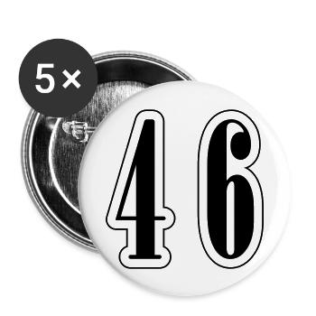 46 Symbole numérique - Lot de 5 grands badges (56 mm) - blanc - Devant