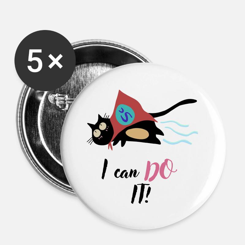 IcanDoIt - Buttons groß 56 mm (5er Pack) - Weiß