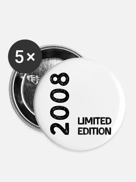 Limitierte Auflage 2008 - Buttons groß 56 mm (5er Pack) - Weiß