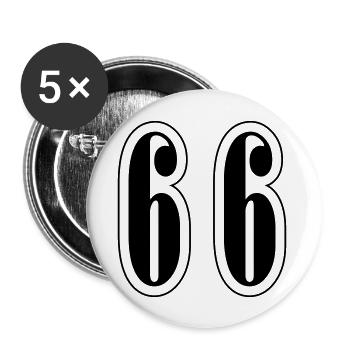 66 Symbole numérique - Lot de 5 grands badges (56 mm) - blanc - Devant
