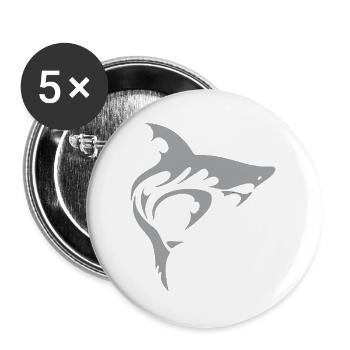 HAI - Buttons groß 56 mm (5er Pack) - Weiß - Vorne