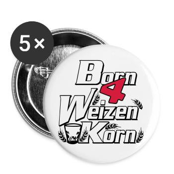 Wheat grain - born 4 grain - Party Fun --- - Buttons large 2.2''/56 mm (5-pack) - white - Front