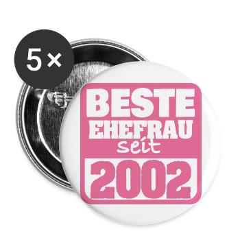 2002 - Lot de 5 grands badges (56 mm) - blanc - Devant