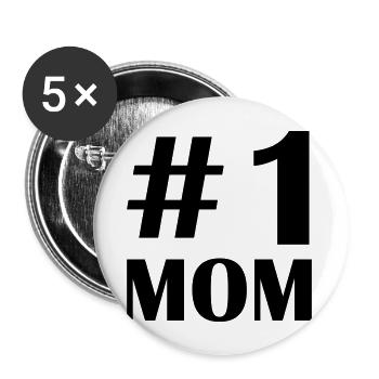 1 mom - Buttons groß 56 mm (5er Pack) - Weiß - Vorne