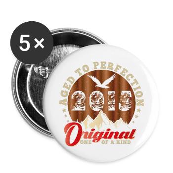 Ikonisches Jubiläum 2015 - Buttons groß 56 mm (5er Pack) - Weiß - Vorne