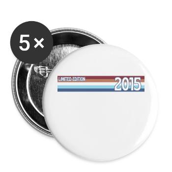 rétro 2015 limited edition - Lot de 5 grands badges (56 mm) - blanc - Devant