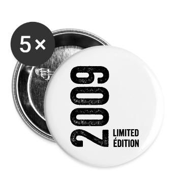 2009 LIMITED EDITION - Lot de 5 grands badges (56 mm) - blanc - Devant