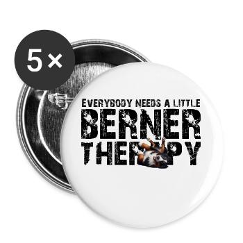 Bouvier bernois - Lot de 5 grands badges (56 mm) - blanc - Devant