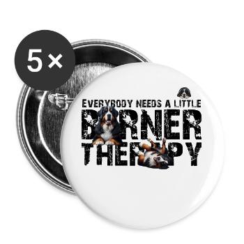 Bouvier bernois - Lot de 5 grands badges (56 mm) - blanc - Devant