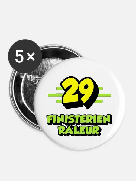 Beschwerde aus Finistère - Buttons groß 56 mm (5er Pack) - Weiß