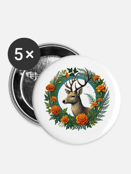 Bock - Buttons groß 56 mm (5er Pack) - Weiß