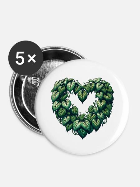 Gärtner - Buttons groß 56 mm (5er Pack) - Weiß