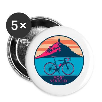 Design de T-shirt Mont Ventoux - Buttons large 2.2''/56 mm (5-pack) - white - Front