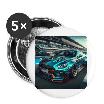Car - Buttons large 2.2''/56 mm (5-pack) - white - Front