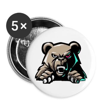 AustriaDerBär - Buttons groß 56 mm (5er Pack) - Weiß - Vorne