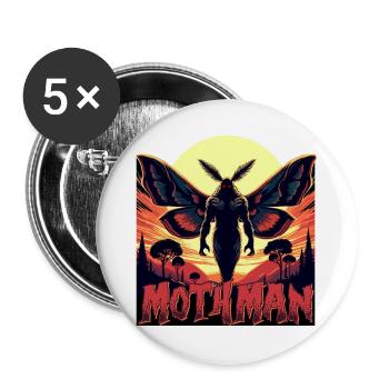 Mothman Monster Halloween - Buttons large 2.2''/56 mm (5-pack) - white - Front