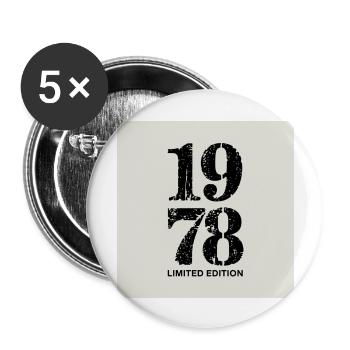 Vintage 1978 limited edition - Buttons large 2.2''/56 mm (5-pack) - white - Front