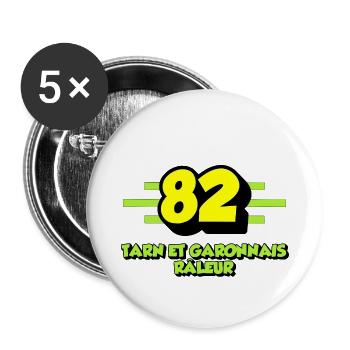 Tarn et Garonnais râleur - Lot de 5 grands badges (56 mm) - blanc - Devant