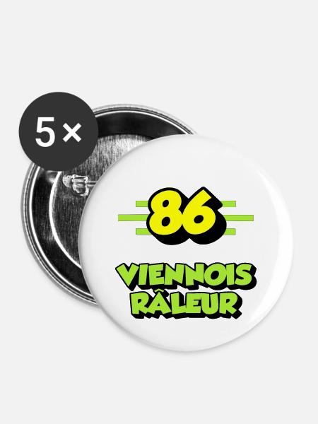 Klagende Wiener - Buttons groß 56 mm (5er Pack) - Weiß