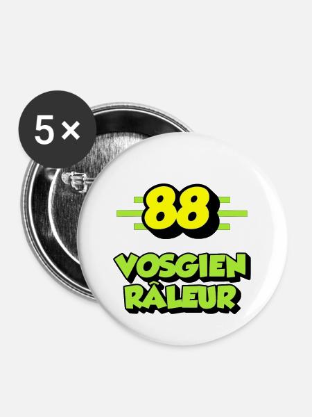 Klagende Vogesen - Buttons groß 56 mm (5er Pack) - Weiß