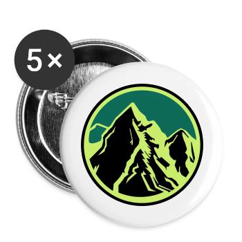 Mountains Mountains - Buttons large 2.2''/56 mm (5-pack) - white - Front